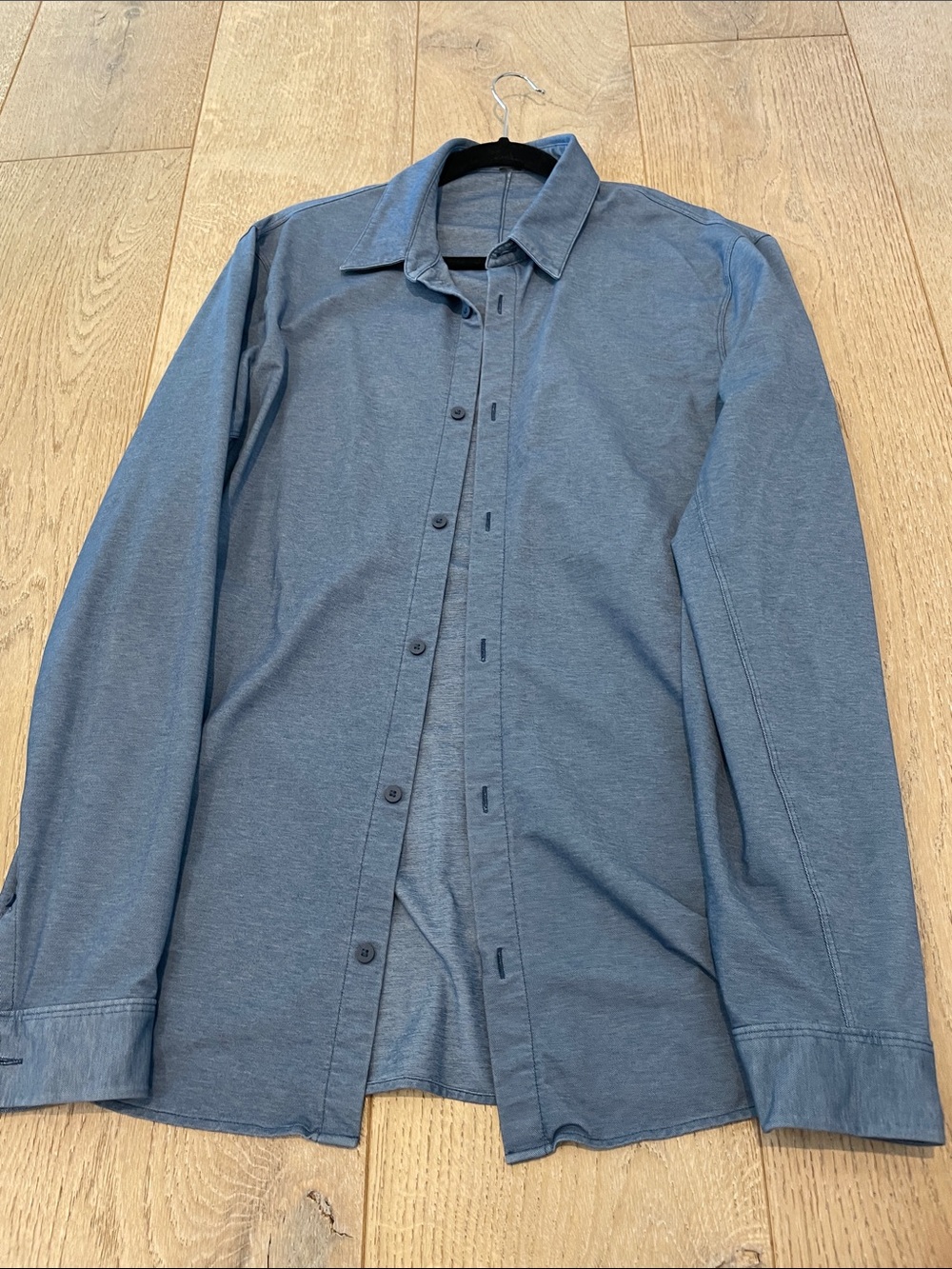 lululemon athletica Men's Slate Blue Long-Sleeve Button-Down Shirt